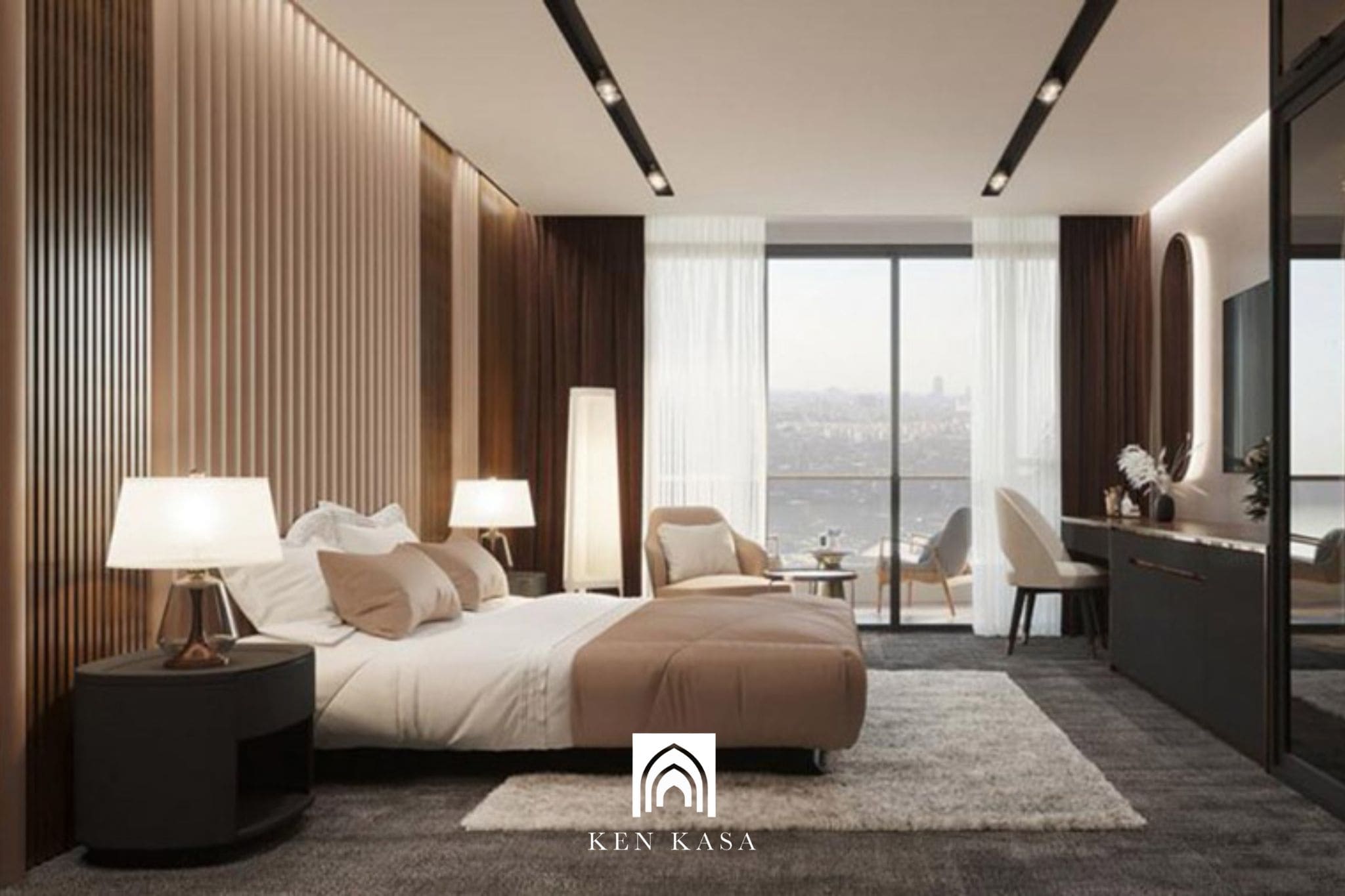 Mẫu phòng ngủ khách sạn hiện đại phòng tiêu chuẩn 